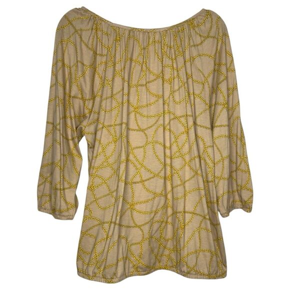 Michael Michael Kors Tan Chain Printed Top - Size 2X - Picture 3 of 6